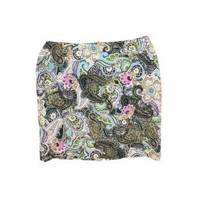 Talbots Paisley Pencil Skirt in Green, Blue and Pink